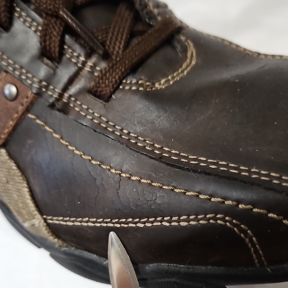 Skechers Men's Size 12 Blake Relaxed Step Brown Leather Casual Work Shoes 63385 - Picture 13 of 16